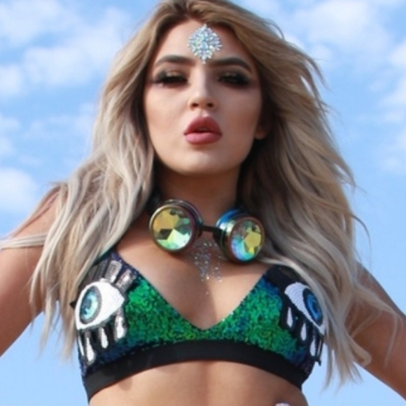 sequin bralette festival